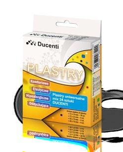 Plastry uniwersalne mix 24 sztuki DUCENTI Zestaw zawiera 24 plastry: 72x19mm 10