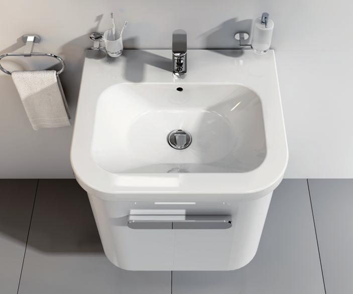 Umywalki ceramiczne Chrome Umywalka Chrome Obszerna misa w kształcie