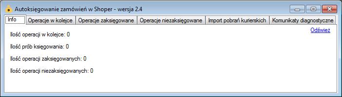 Podgląd działania rozszerzenia W oknie podglądu pluginu możemy śledzić aktywność procesu księgowania w sklepie internetowym.