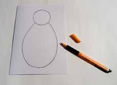kotryž je po bokomaj z groćikom přećehnjeny, něhdźe 25 cm dołhi dickes DIN-A5-Papierblatt Bleistift, Buntstifte Schere Bastelleim schwarzer