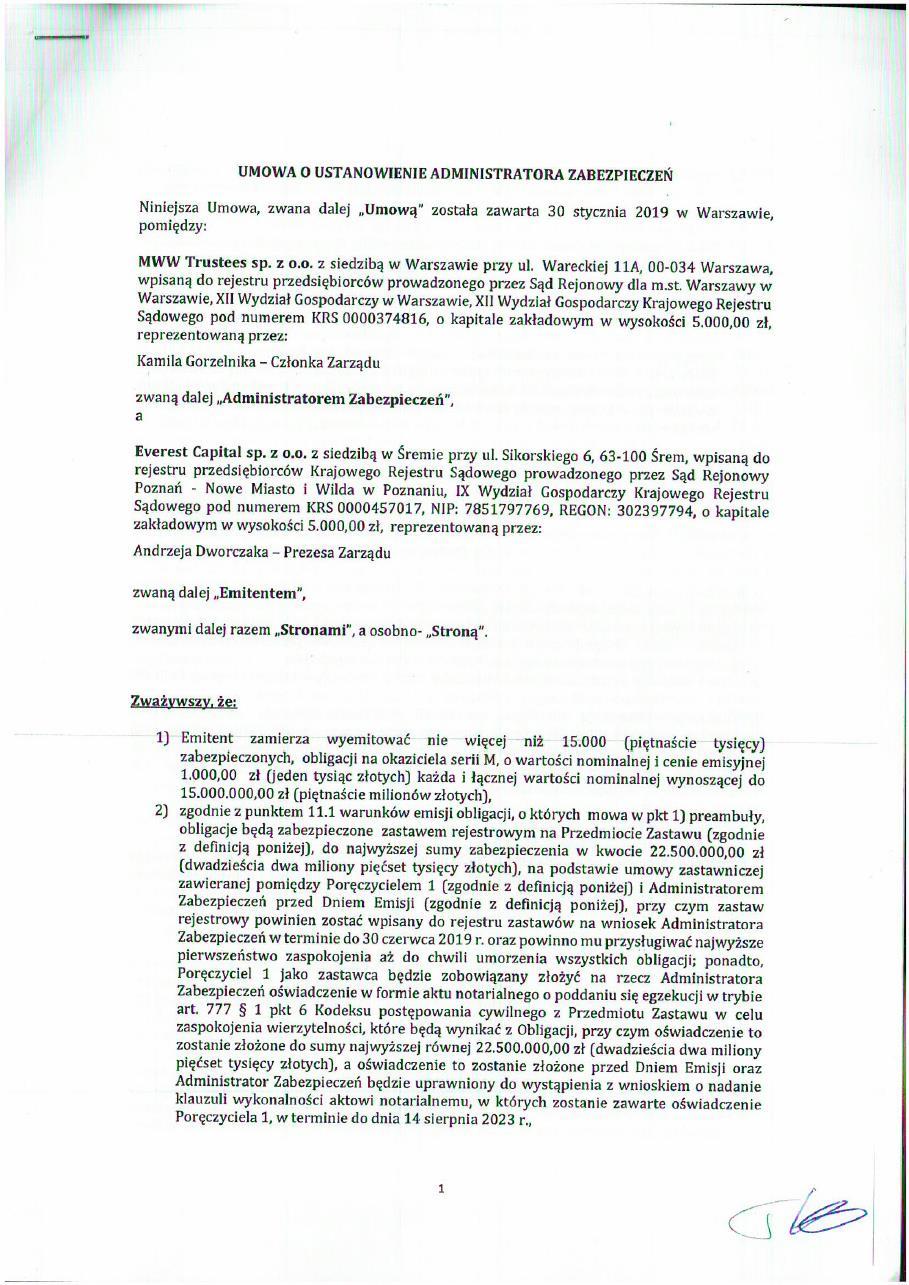 5.6 Umowa z Administratorem