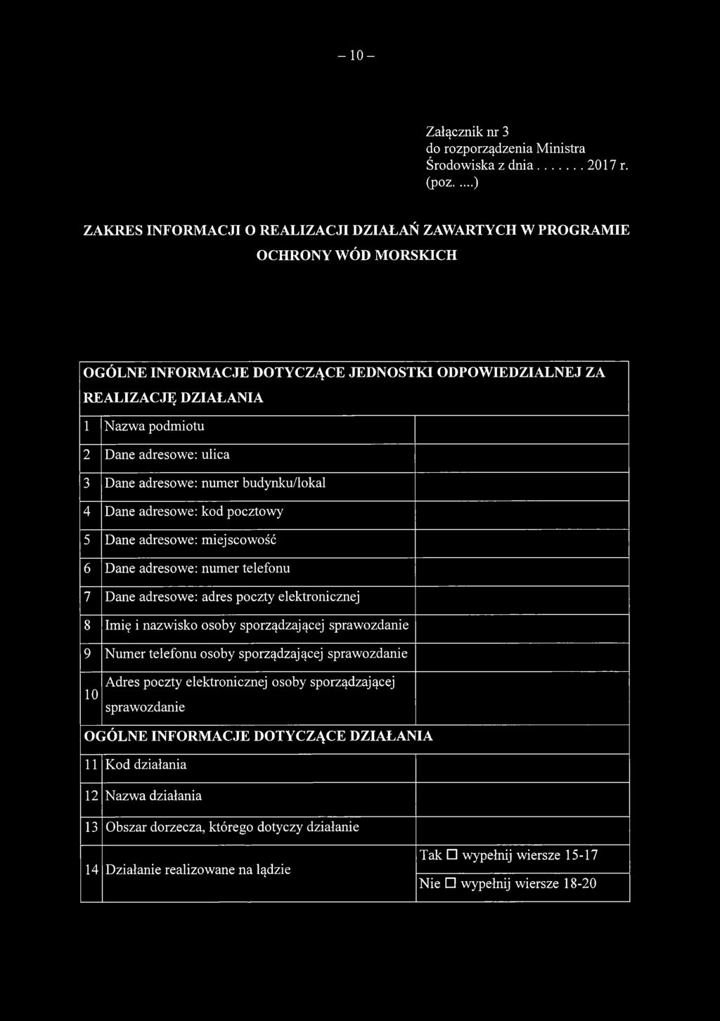 Dane adresowe: ulica Dane adresowe: numer budynku/lokal Dane adresowe: kod pocztowy Dane adresowe: miejscowość Dane adresowe: numer telefonu Dane adresowe: adres poczty elektronicznej Imię i nazwisko