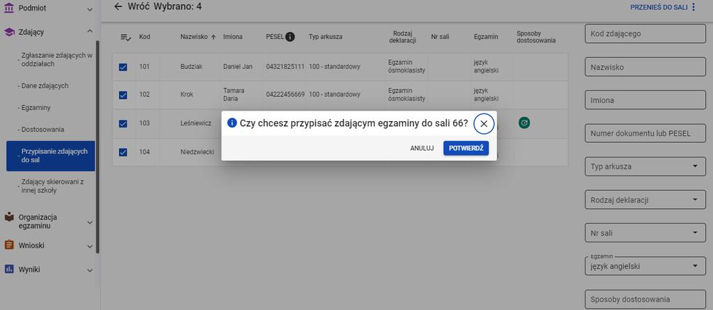 9 8. Pojawi się komunikat o