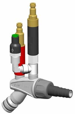 OptiFlow - inżektor do farb organicznych Zakres stosowania Inżektor typu OptiFlow jest używany do transportu farby proszkowej z centrum proszkowego do pistoletu proszkowego.