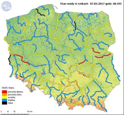 opadów Prognoza pogody dla