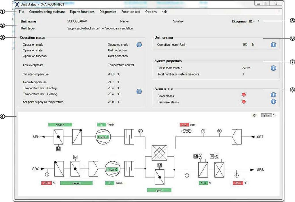 Automatyka urządzeń wentylacyjnych Oprogramowanie FSL CONNECT > Ekran startowy 3.2.1 Ekran startowy Rys.