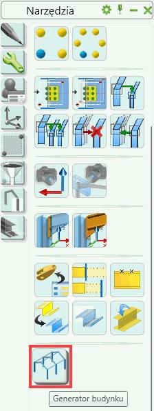 Interfejs 6: Paleta narzędzi generator budynku Advance