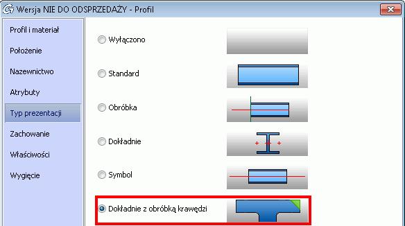 jest nowy typ prezentacji Dokładnie z obróbką