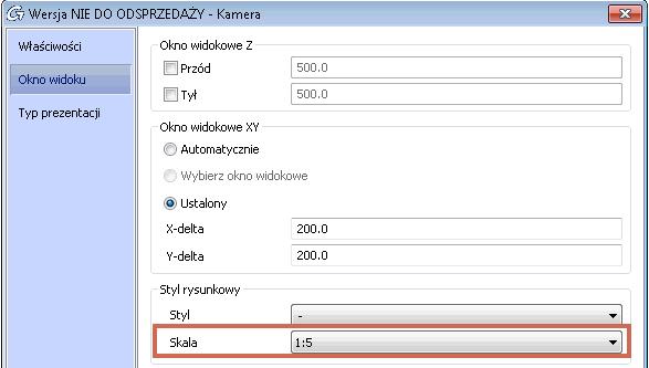 Rysunki 4: Rozbudowa możliwości prezentacji kamery GRAITEC Advance Manager 2014 zawiera nowe ustawienie pozwalające wybrać "Typ