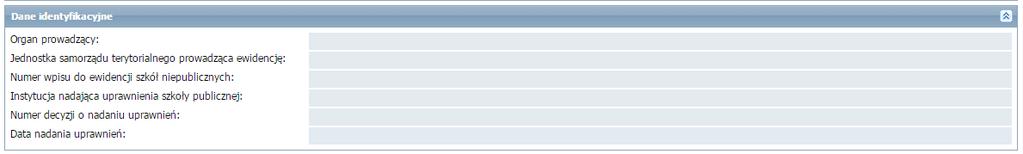 prowadzącemu, wyświetla się dodatkowa sekcja Dane identyfikacyjne.