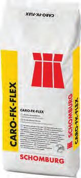Kleje do płytek caro-fk-flex Elastyczna, cienkowarstwowa zaprawa klejowa klasy C2 TE Zgodna z normą PN-EN 12004, klasa C2 TE. Wysokomodyfikowana, elastyczna zaprawa klejowa.
