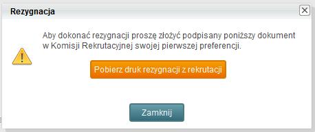 Może to zrobić po wejściu w nabór, z którego chce zrezygnować i naciśnięciu przycisku Rezygnuj. Znajduje się on w prawym górnym rogu.