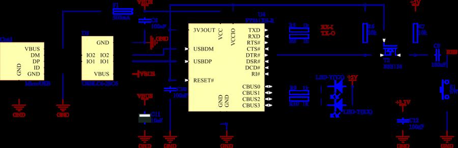 USB communication KAmdunio UNO board has embedded USB connector. Connector can be used to communication with computer and board programming.