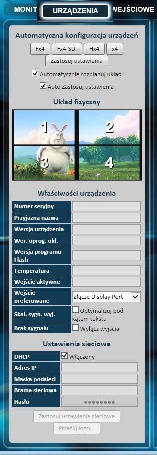 Skonfiguruj urządzenia, klikając przycisk Automatyczna konfiguracja Fx4.