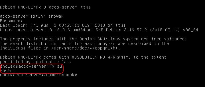 20 ACCO NET SATEL 2. Podaj hasło administratora. 3. Otwórz plik z ustawieniami konfiguracyjnymi usługi systemd-timesyncd przy pomocy komendy: nano /etc/systemd/timesyncd.conf 4.