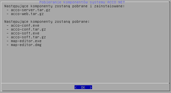 23. Jeżeli baza danych ma być instalowana zdalnie, przejdź do rozdziału Instalacja systemu ACCO NET ze zdalną bazą danych.