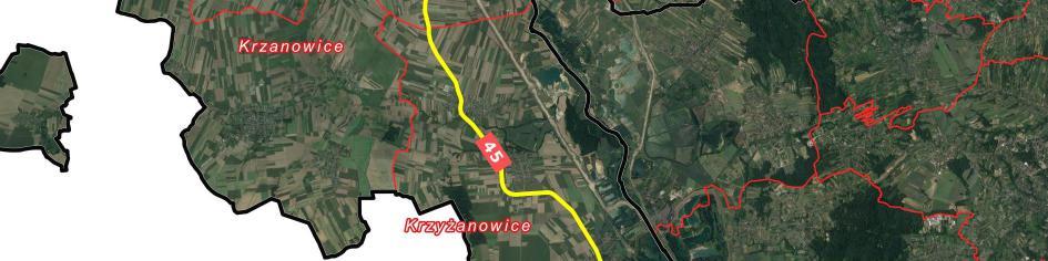 Droga krajowa nr 45 Analizowany odcinek drogi od km 0+000 do km 34+785 leży na