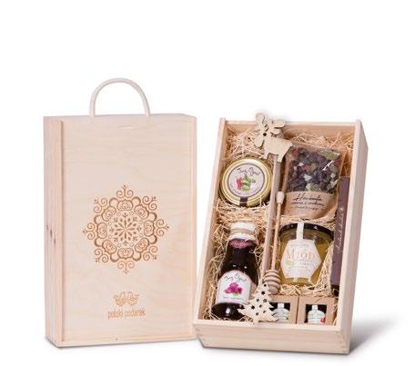 Oferta produktowa: Bożonarodzeniowy Podarek IV Miód z magurskiego parku narodowego 400g Staropolski dodatek do mięs i serów 230g Dwa