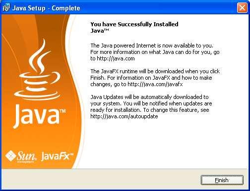 Instalacja aplikacji JAVA Uruchom