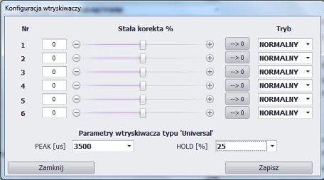 KONFIGURACJA INSTALACJI Rodzaj paliwa - rodzaj paliwa gazowego jakie będzie używane w instalacji-> LPG lub CNG Źródło sygnału RPM - rodzaj źródła sygnału obrotów - cewka - w przypadku podłączenia