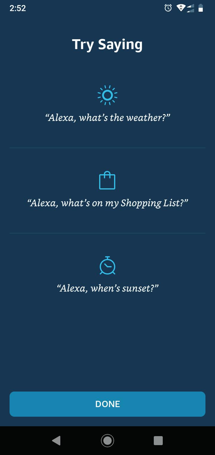 Przykładowe polecenia: Alexa, turn on Kitchen light Alexa, turn off Kitchen light gdzie Kitchen light to sterownik switchbox Alexa, raise Alexa, lower gdzie Living room shutter jest