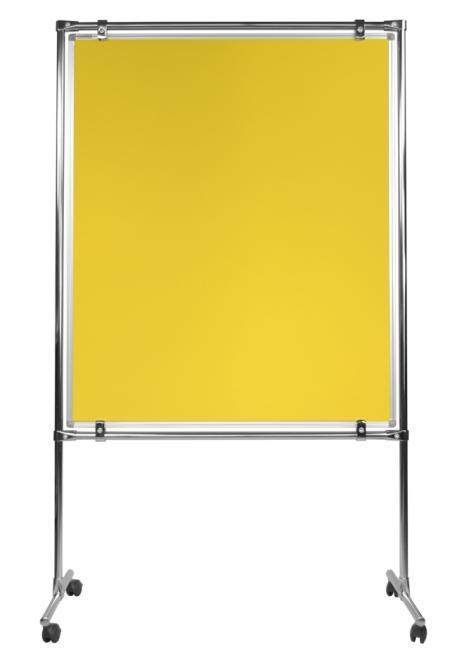 dwustronny w ramie aluminiowej Tablice tekstylne na stelażu posiadają dwustronny materiał tekstylny oraz anodowaną aluminiową ramkę.
