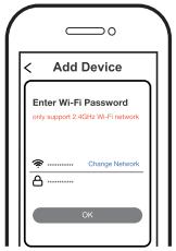 Upewnij się, że Twój smartfon i moduł przełącznika Wi-Fi znajdują się w tej samej sieci Wi-Fi 2,4 GHz.