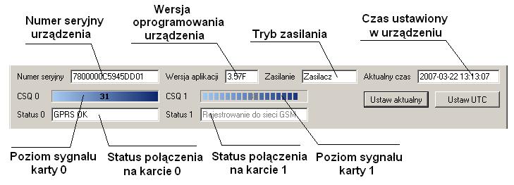 Jeżeli konfigurator nawiąże połączenie z urządzeniem poinformuje o tym użytkownika, w przeciwnym wypadku użytkownik dostanie informację o nieudanej próbie.