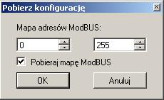 3.2 Pobieranie i wysyłanie konfiguracji Konfiguracja urządzenia pobierana jest automatycznie po nawiązaniu połączenia z urządzeniem.