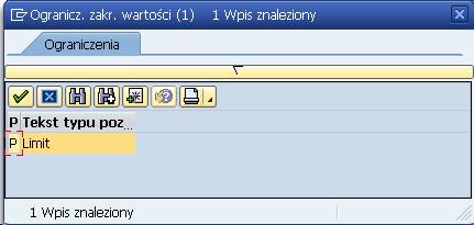 6. Kliknij dwukrotnie właściwy element z listy, np.. 7. Wypełnij pole Krótki tekst: Krótki tekst R Opis pozycji zapotrzebowania.