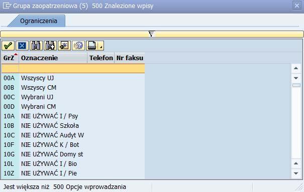 10. Kliknij dwukrotnie właściwą grupę materiałową, np.. 11.
