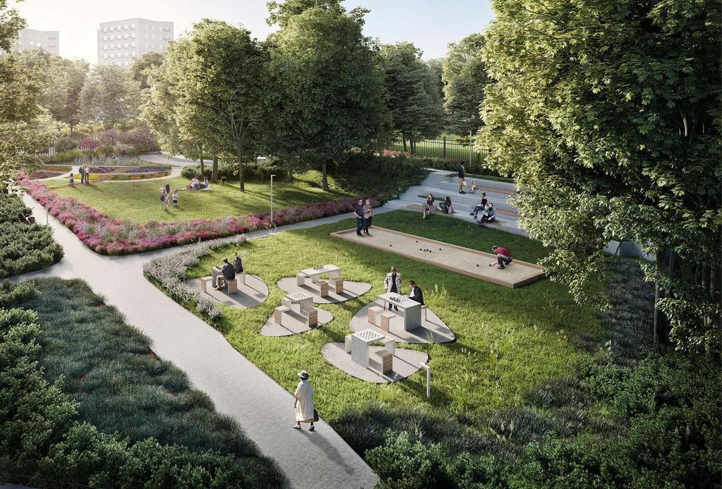 Wizualizacja Parku Centralnego w Gdyni, Arch-Deco - Na obszarze Parku Centralnego dominować będzie funkcja rekreacyjna.