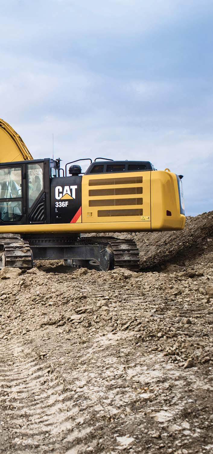 Moc hydrauliczna, widoczna przewaga maszyn Cat Gdy trzeba szybko i wydajnie przemieszczać ciężkie materiały, potrzebna jest duża moc hydrauliczna taka, jaką oferuje model 336F.