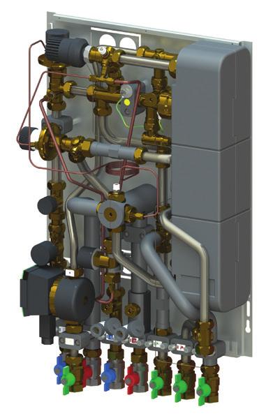 Stacja z przykładowym wyposażeniem dodatkowym G H F E D C B A Schemat hydrauliczny 20 21 1 10 14 15 5 13 7 12 3 H G F E D C B A 4 2 24 5 25 8 8 17 1 A Zimna woda do mieszkania B Ciepła A.