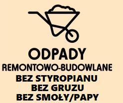 UWAGA: W ramach mobilnej zbiórki odpadów budowlanych i rozbiórkowych oraz w PSZOK nie będzie odbierany styropian budowlany (odpad ten należy oddawać na podstawie odrębnej umowy cywilno - prawnej