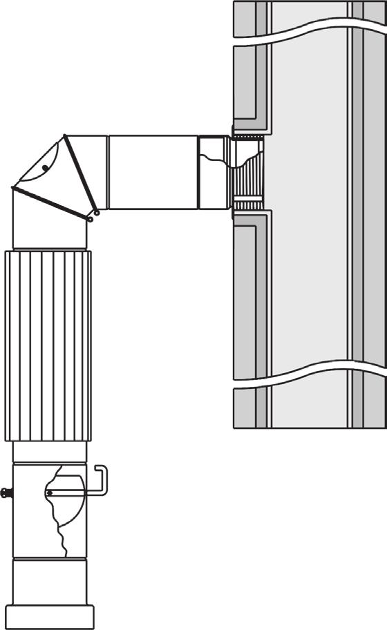 1 Redukcja (adaptor) R200/180-CZ2-R 2 Szyber kominowy SZK180-CZ2 3 Rura prosta żebrowana RPZ180/500-CZ2 4 Kolano nastawne 90 z rewizją KNSr180/90-CZ2 5 Rura prosta 250 [mm] RP180/250-CZ2 6 Rozeta