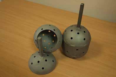 Foundry tools are designed for effective technological operations with liquid metals in different types of furnaces. Working parts of foundry tools are made from steel by stamping. C.