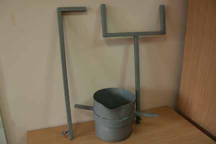 The external dimensions: diameter 150 mm (upper part), diameter 120 mm (bottom part), height 140 mm. Volume: 2,01 liters. Capacity: 4,7 kg of aluminium, 17,5 kg of copper.