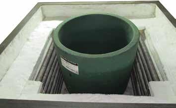 materials. BU 300 (capacity 300 kg of Al) or BU 350 (capacity 350 kg of Al) crucibles from Morgan (Noltina, Germany) can be installed into furnace.