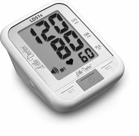 LD51S Digital Blood Pressure Monitor LD Instruction Manual ENG Ciśnieniomierz elektroniczny automatyczny LD do pomiaru ciśnienia tętniczego