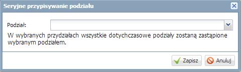 48 Materiały dla uczestnika instruktażu W tabeli przydziałów w kolumnie Nauczyciel pojawi się nazwisko wybranego nauczyciela w oznaczonych pozycjach. Aby seryjnie przypisać podział: 1.