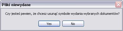 Przycisk Wydanie pozwala oznaczyć rysunek, jako wydany i wstawia datę oraz czas wydania.