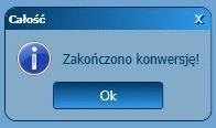 danych. 4. Baza danych zostanie wczytana. Wyświetlane są tylko tabele, które mogą być konwertowane. 5.