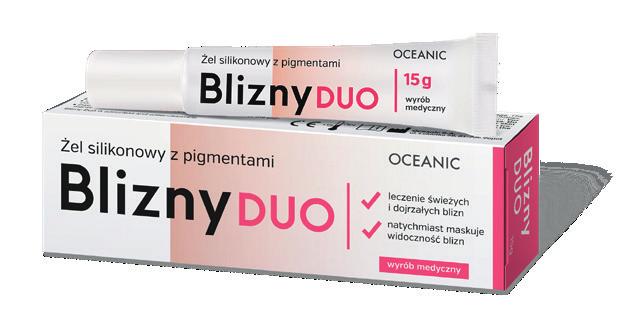 WYGŁADZA BLIZNY DUO WYRÓB MEDYCZNY BLIZNY ZMNIEJSZA KORYGUJE ŻEL