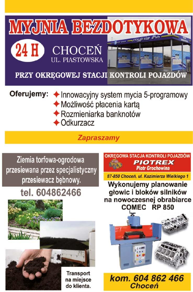 1 WIADOMOŚCI CHOCEŃSKIE PAŹDZIERNIK 2019 r. NR 8/118/2019, ROK XXIV NAKŁAD 2300 EGZ.
