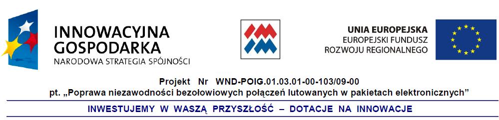 FORMULARZ OFERTY Załącznik nr 1 NAZWA OFERENTA:... ADRES:... POWIAT... WOJEWÓDZTWO... TEL./FAX/ E-MAIL... NIP... REGON... BANK/ NR KONTA... Do: Instytut Metalurgii i InŜynierii Materiałowej im. A. Krupkowskiego Polskiej Akademii Nauk w Krakowie ul.