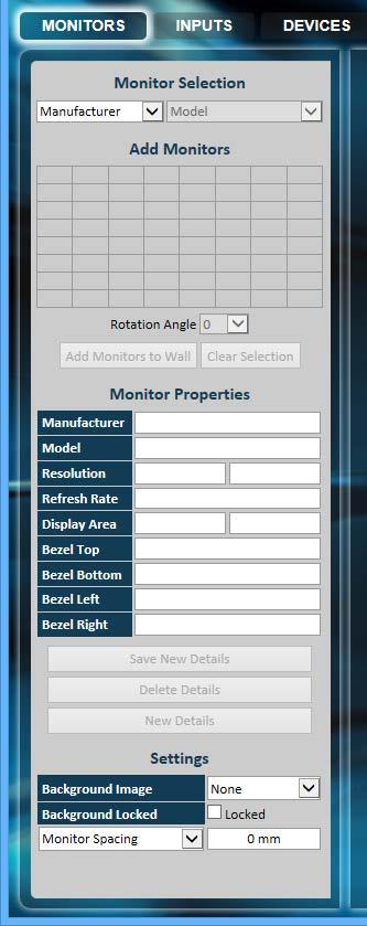 KROK 8: TRYBY PRACY Monitor Wejścia Urządzenia Stan Z listy rozwijanej po lewej stronie wybierz producenta monitora, a następnie model.