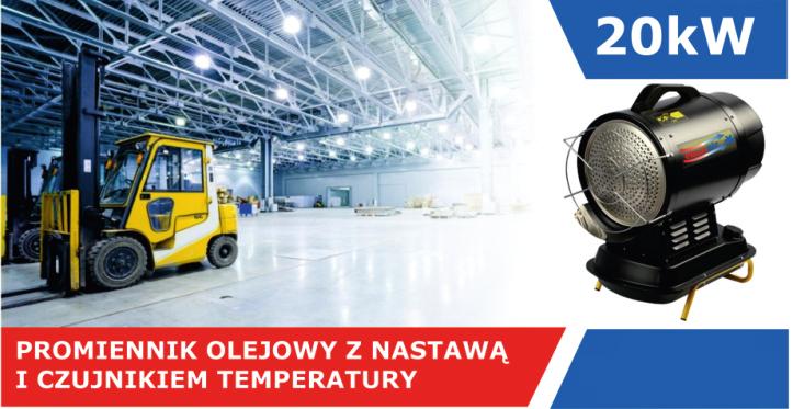 ROH PROMIENNIKI PODCZERWIENI OLEJOWE PROMIENNIK ROH 20 moc: 20 kw napięcie: 230 V/ 50 Hz zużycie paliwa: 1,6 kg/h