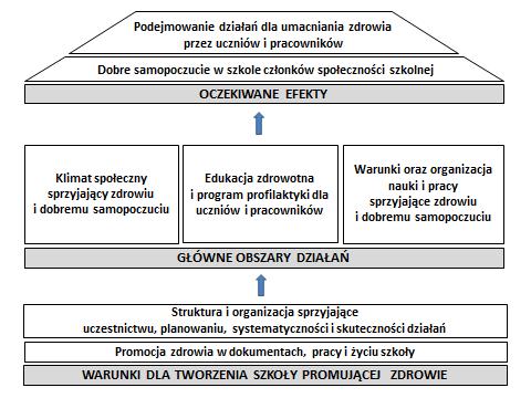 Definicja Szkoły Promującej Zdrowie: Szkoła Promująca Zdrowie to szkoła, która we współpracy z rodzicami uczniów i społecznością lokalną: systematycznie i planowo tworzy środowisko społeczne i