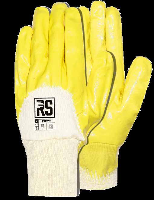 wysokiej jakości bawełny chłonie pot OVER-TECH Rękawice RS wyposażone w system Over- -Tech mają unikalną formułę nitrylu, co sprawia, że ich wytrzymałość znacznie przekracza standardową odporność